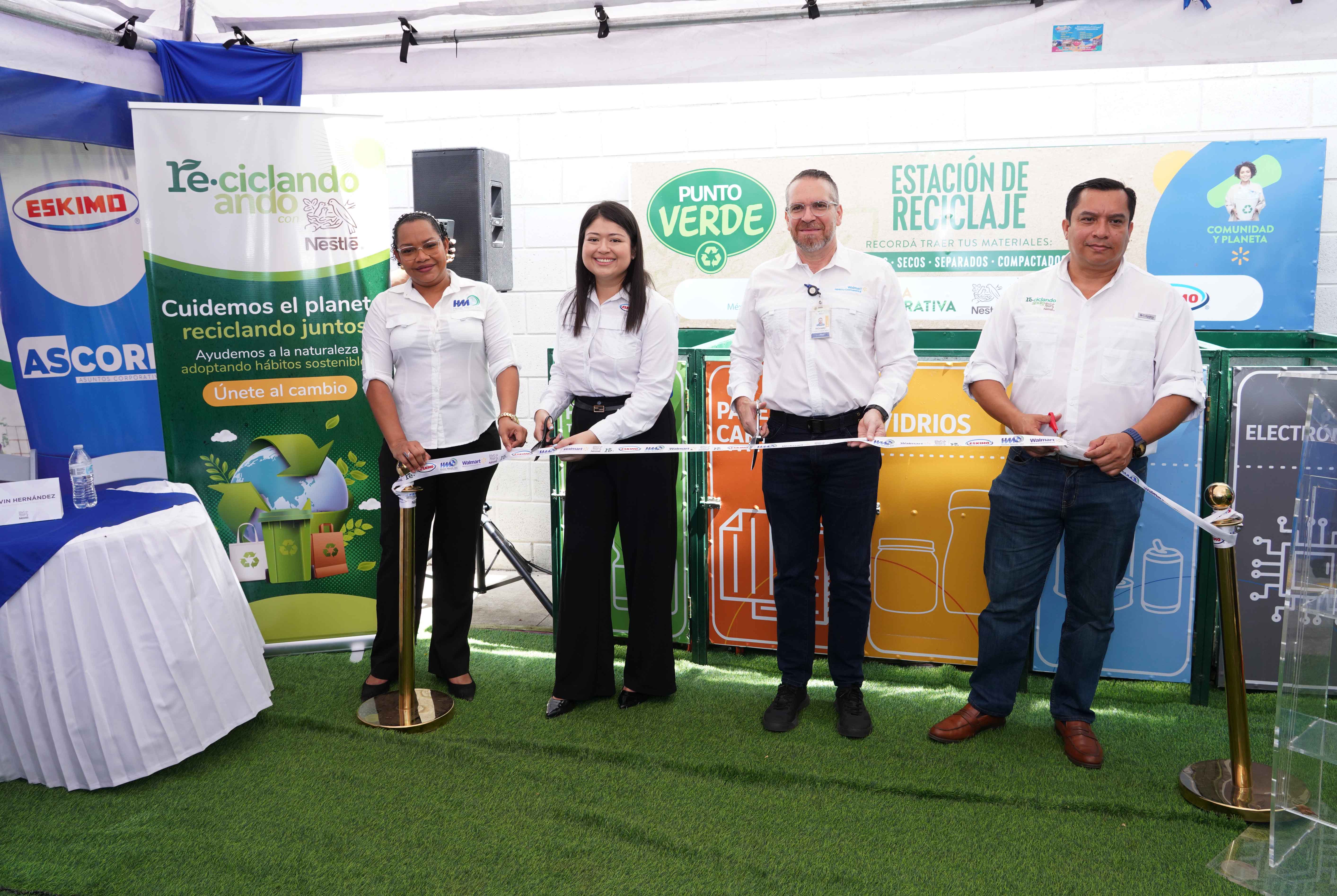 Walmart, Nestlé y Eskimo amplían red de reciclaje con cinco nuevas estaciones en Managua 