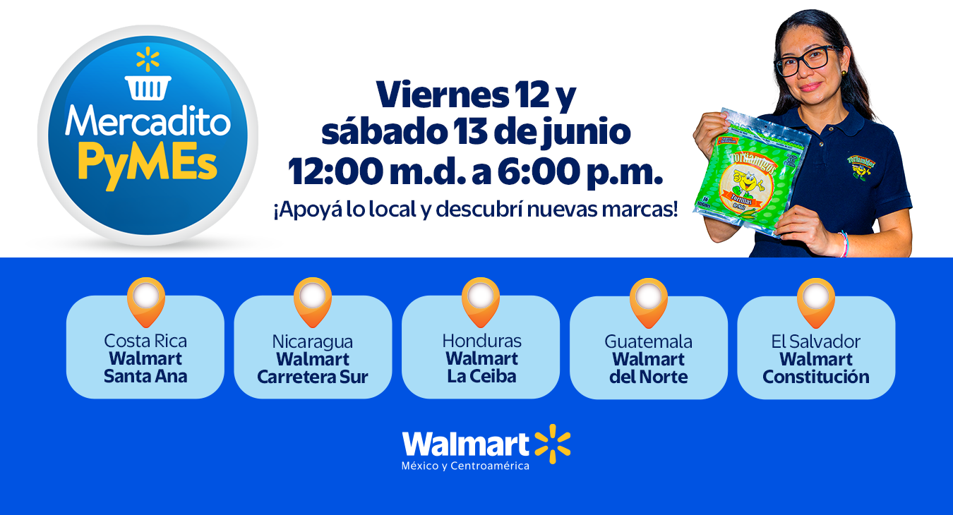 Walmart Centroamérica reunirá a 33 pequeñas y medianas empresas centroamericanas en una gran vitrina de emprendimiento  